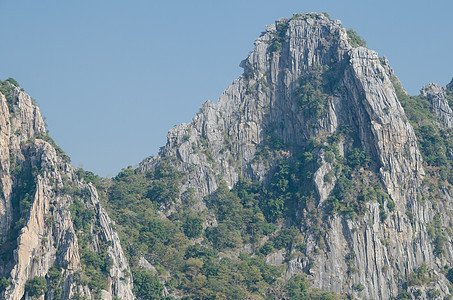 石灰岩山悬崖峡谷假期旅游天空地质学岩石爬坡公园山脉图片