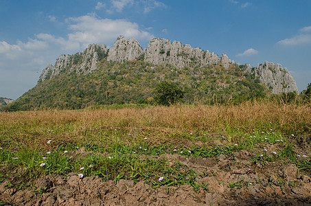 石灰岩山旅游悬崖森林山脉岩石爬坡地质学石头天空风景图片