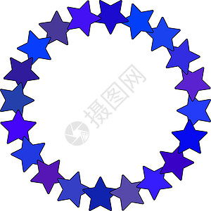 星星呈圆形 在白色背景上隔离的星空矢量边框框架图标团体网络圆圈插图横幅评分装饰品陈述联盟创造力图片