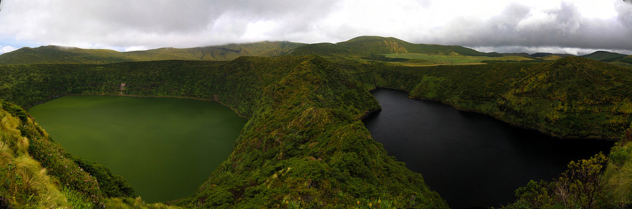 葡萄牙罗波里达湖和内格拉湖 弗洛雷斯岛 亚速尔群岛图片