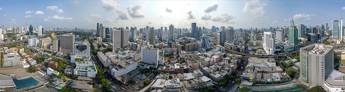 曼谷市360°全景 Nana和Sukhumvit路图片