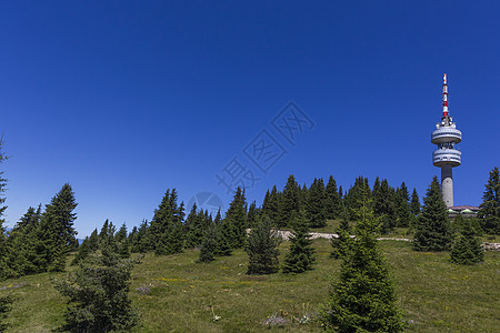 保加利亚 RHODOPE 山顶夏天森林天空旅游波浪登山蓝色树木家庭电视生活图片