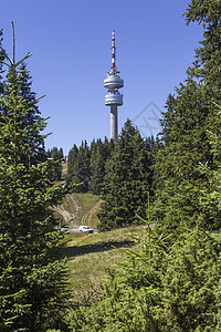 保加利亚 RHODOPE 山顶夏天游客登山生活蓝色登山者旅游森林天空电视小路图片