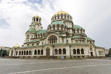 保加利亚亚历山大内夫斯基大教堂首都城市旅行装饰品建筑学传统天空地标圆顶信仰图片