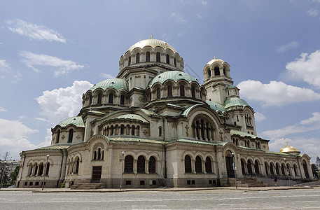 圣苏菲亚大教堂保加利亚索菲亚 亚历山大内夫斯基大教堂纪念碑建筑旅行宗教圆顶传统装饰品大教堂建筑学首都背景