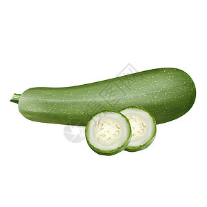 白色背景的 Zucchini标签收成徽章餐厅烹饪蔬菜厨房水果包装真实感背景图片