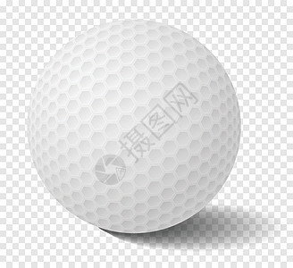 透明度网格上的孤立高尔夫球矢量说明娱乐运动游戏圆形白色圆圈闲暇竞赛爱好插图图片
