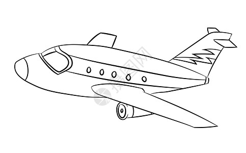 空中飞机  直线牵引矢量黑色喷射染色涂鸦商业乐趣绘画草图旅行卡通片背景图片