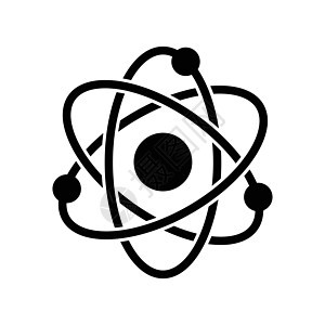 原子图标-矢量标志性设计背景图片