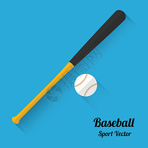 棒球棒和球 iconflat 矢量图制作图案图片