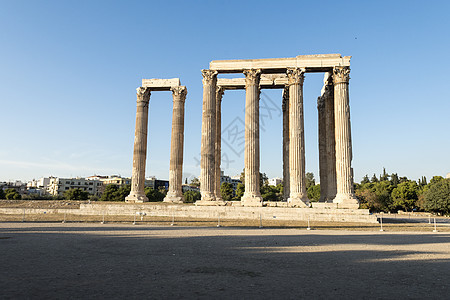 雅典的宙斯神庙旅游建筑考古学寺庙柱廊石头大理石建筑学首都宗教图片