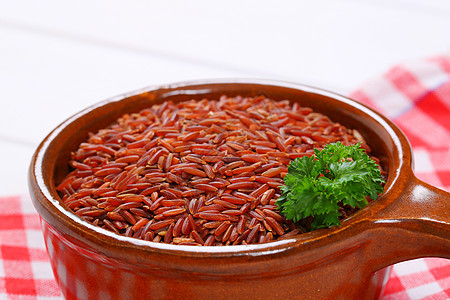 红米饭酱棕色种子伴奏折叠小菜餐垫谷物平底锅食物制品图片