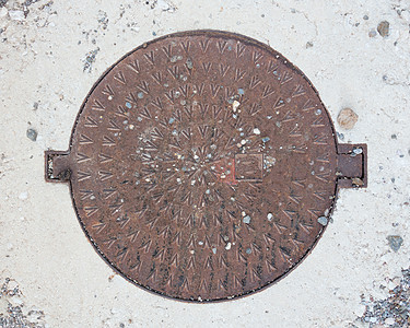 圆环钢洞盖工业金属检修城市街道石头基础设施圆形圆圈图片