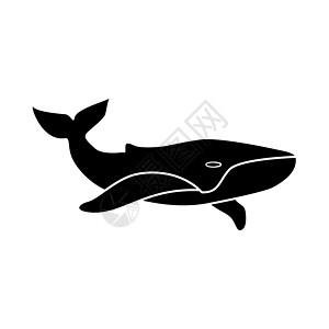 鲸鱼是黑色的图标图片