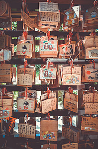 日本东京石岛寺庙传统Emas图片