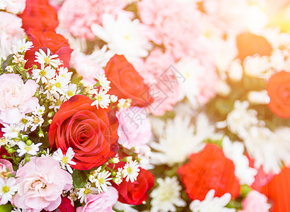红玫瑰花束玫瑰花瓣白色念日婚礼礼物婚姻叶子团体红色图片