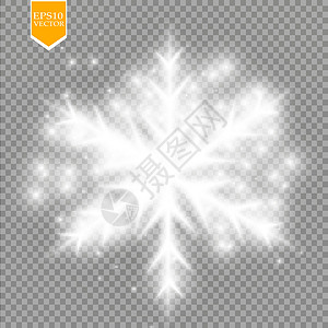 在透明背景上闪耀着闪闪发光的白色雪花 圣诞装饰闪闪发光的灯光效果 韦克托装饰品装饰辉光风格粒子降雪水晶运动庆典墙纸图片