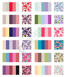调色板设置背景 和谐色彩组合光谱网络插图彩虹颜料样本指导图表彩色收藏同心图片