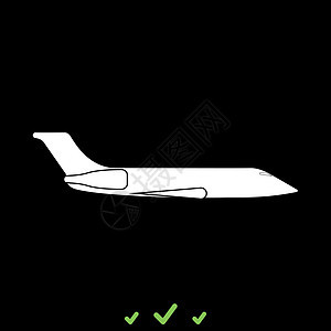 这是白色的私人飞机图标图片