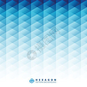 抽象几何六边形图案蓝色背景创意设计艺术品几何学墙纸网格横幅科学卡片插图正方形坡度图片