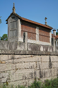 西班牙加利西亚 格拉里旅行结构旅游建筑历史村庄建筑学农业粮仓历史性图片