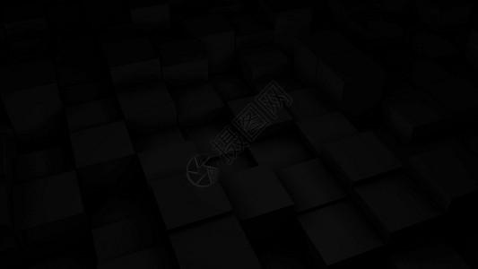 与黑色立方体的抽象背景 黑暗他们多边形商业盒子运动网格波纹马赛克正方形渲染创造力图片
