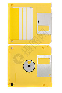 计算机软盘磁盘数据店铺电脑记忆办公室黄色袖珍空白光盘图片
