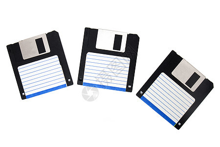 三张软盘空白硬件数据袖珍贮存救援技术光盘磁盘办公室图片