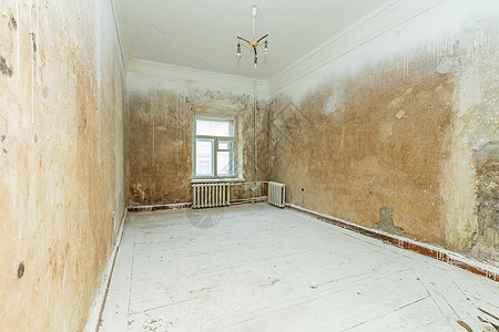 倒空肮脏的房间建筑粉饰房子装修石膏石头灰色建筑学空白工业背景图片