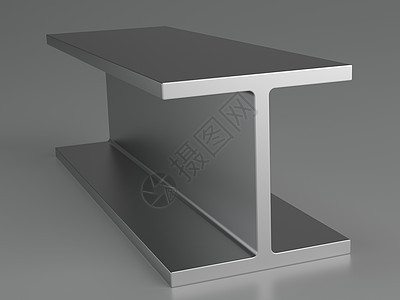 灰色背景的滚式金属产品 3D材料工厂技术管道冶金商业制造业配件光束团体图片