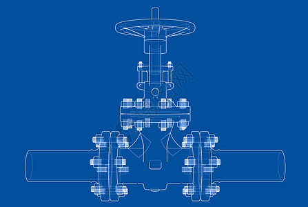 工业阀门 它制作图案矢量螺栓绘画技术气体管道3d插图旋转金属龙头图片