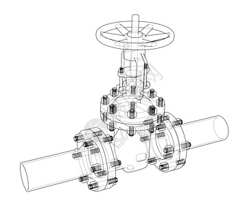 工业阀门 它制作图案矢量管道螺栓化学品植物绘画草图旋转制造业工程金属图片