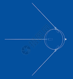 卫星 它制作图案矢量传播勘探飞船天线天文台轨道宇宙涂鸦飞行器技术图片