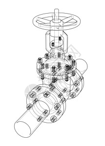 工业阀门 它制作图案矢量气体制造业工厂白色黑色管道植物管子螺栓草图图片