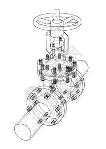 工业阀门 它制作图案矢量气体制造业工厂白色黑色管道植物管子螺栓草图图片