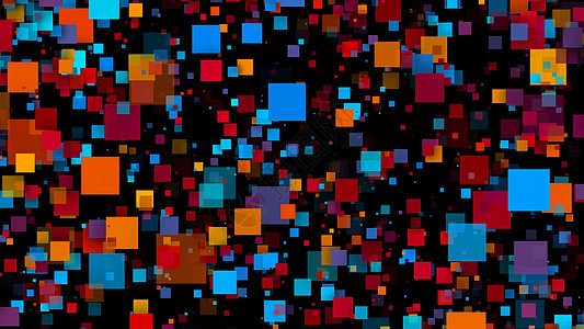 抽象的彩色方块 数码插画视频技术外汇清晰度正方形粒子盒子工程电视青年图片
