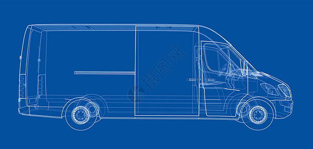 概念车 韦克托邮件工程送货插图汽车技术车辆驾驶商业运输图片