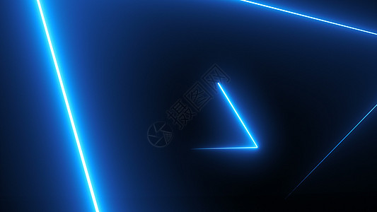 与霓虹三角的抽象背景钻石艺术插图墙纸几何学蓝色运动技术对角线派对图片