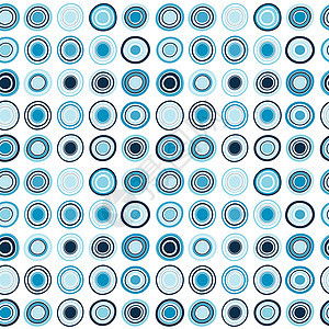带蓝色圆圈的包装纸织物白色装饰品风格插图绘画圆形艺术海报纺织品背景图片