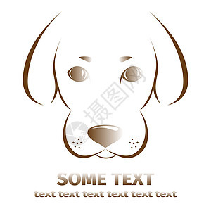 白色背景上的狗 符号图标标志设计图片