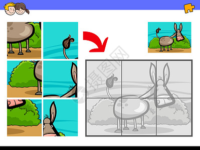 与驴类动物性格拼图拼图图片