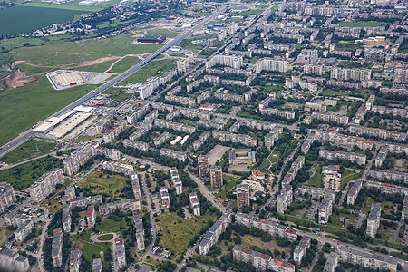 从飞机上查看病房场地风景地区建筑建筑学房子街道地面行政区图片