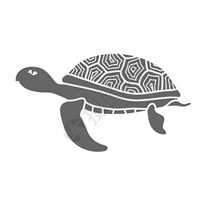 海洋海龟图标标识文字贴纸爬虫宠物象形动物游泳热带生活图片