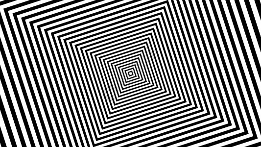 抽象的黑白条纹  3d 渲染几何学过渡面具黑与白动画韵律镜子运动视听环形背景图片