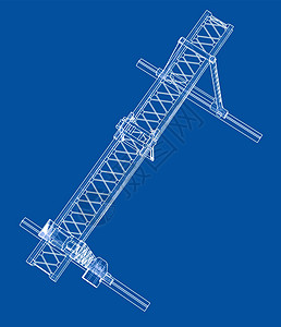 龙门吊 线框 矢量 EPS10 格式绘画作坊白色技术起重机植物金属建筑师运输裁剪图片