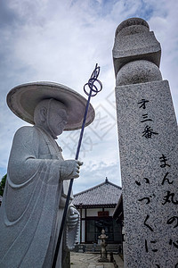 日本京都林山寺的和尚雕像图片