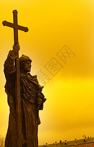 莫斯科弗拉基米尔亲王大帝圣像纪念碑风景日光国家天空地标城市浸信会纪念碑文化宗教图片
