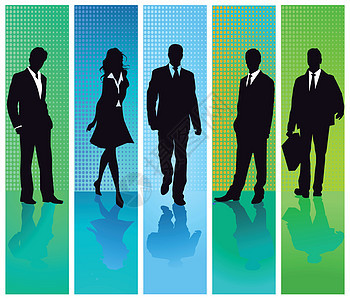设定商业人群体 插图团队职业团体女士会议女性工作男人同事商界图片