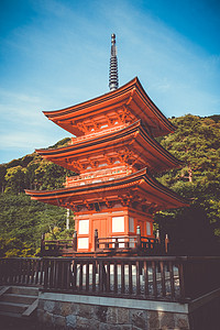 日本京都天津寺庙的塔达公园佛教徒文化旅行建筑学宗教神道神社建筑历史图片