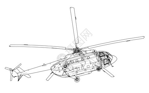 直升机工程图技术打印蓝图空气绘画数字航班车辆维修运输背景图片